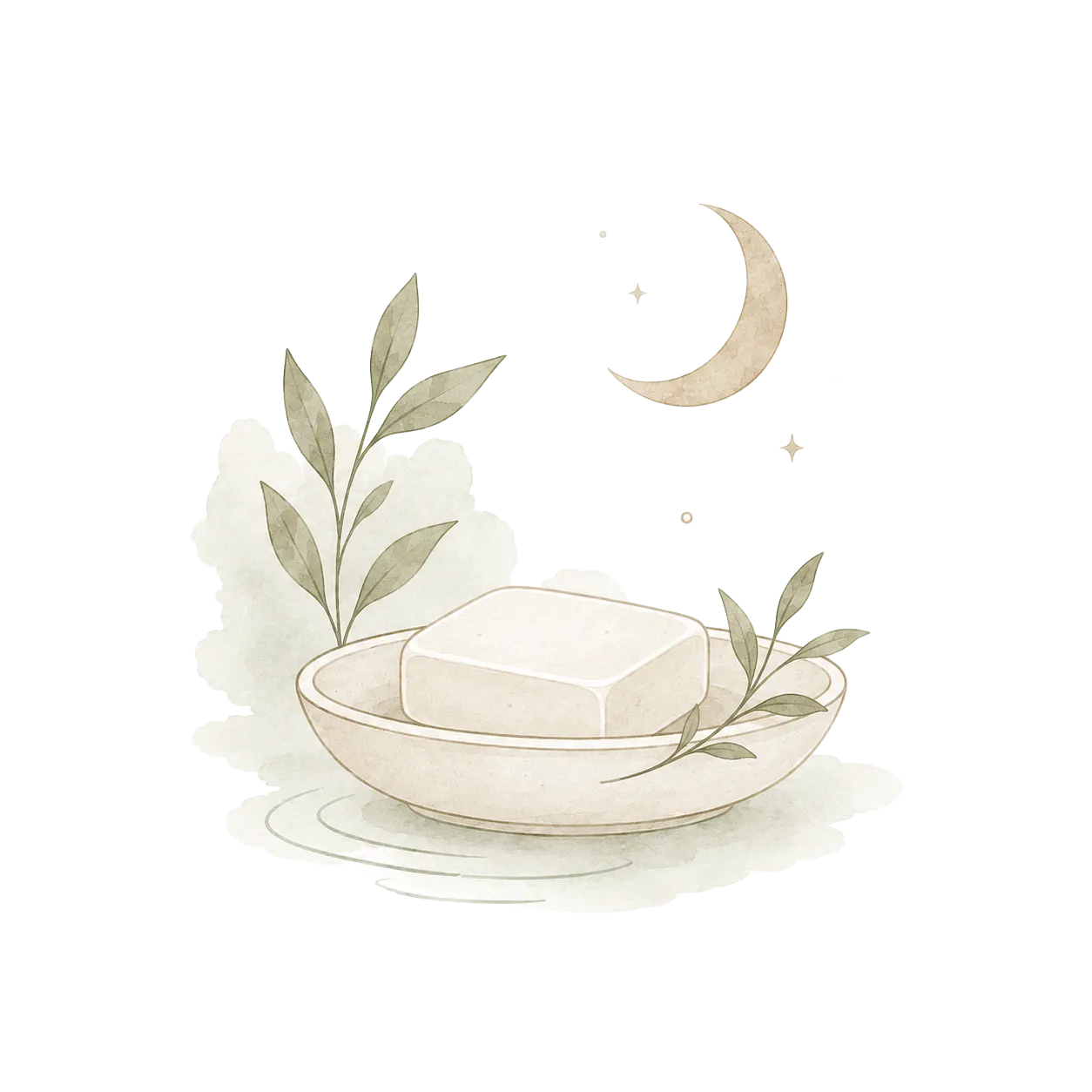 夜のリセットのイメージイラスト